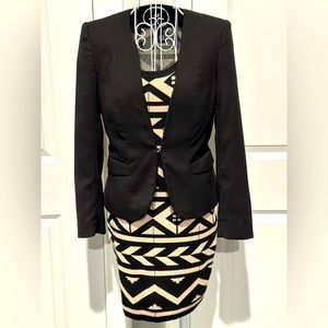 Tribal print knit dress size medium / H&M blazer size 6